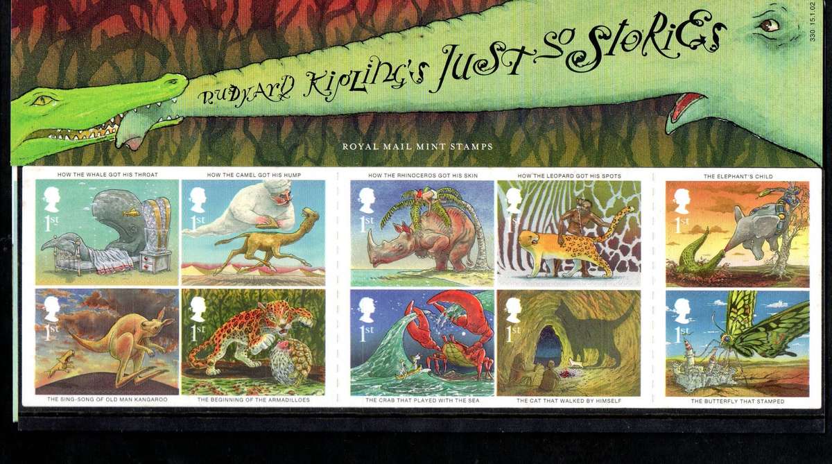GB 2002 Centenary of Rudyard Kiplings Just So Stories mint presentation pack no 330  CV GBP 12