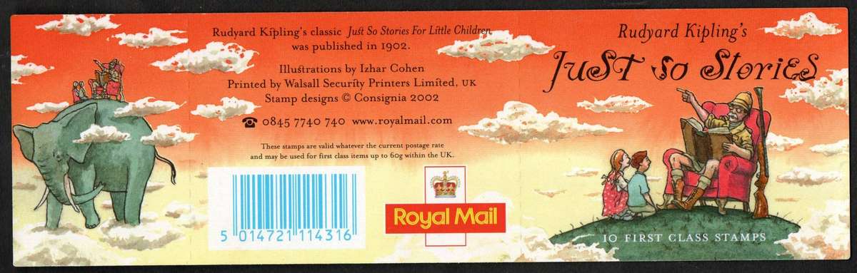 GB 2002 Centenary of Rudyard Kiplings Just So Stories mint presentation pack no 330  CV GBP 12