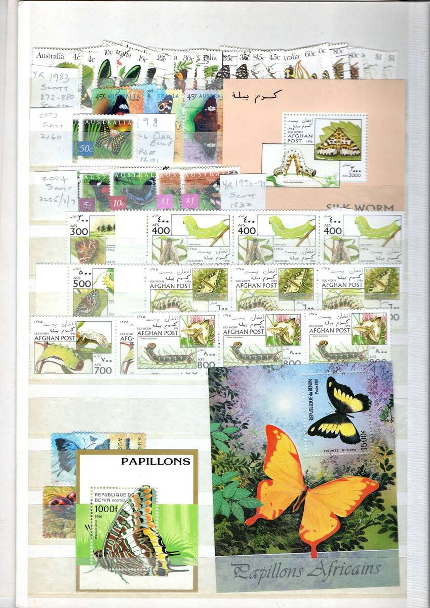 Album 2nd hand with butterfly etc thematics - as per scans - read.