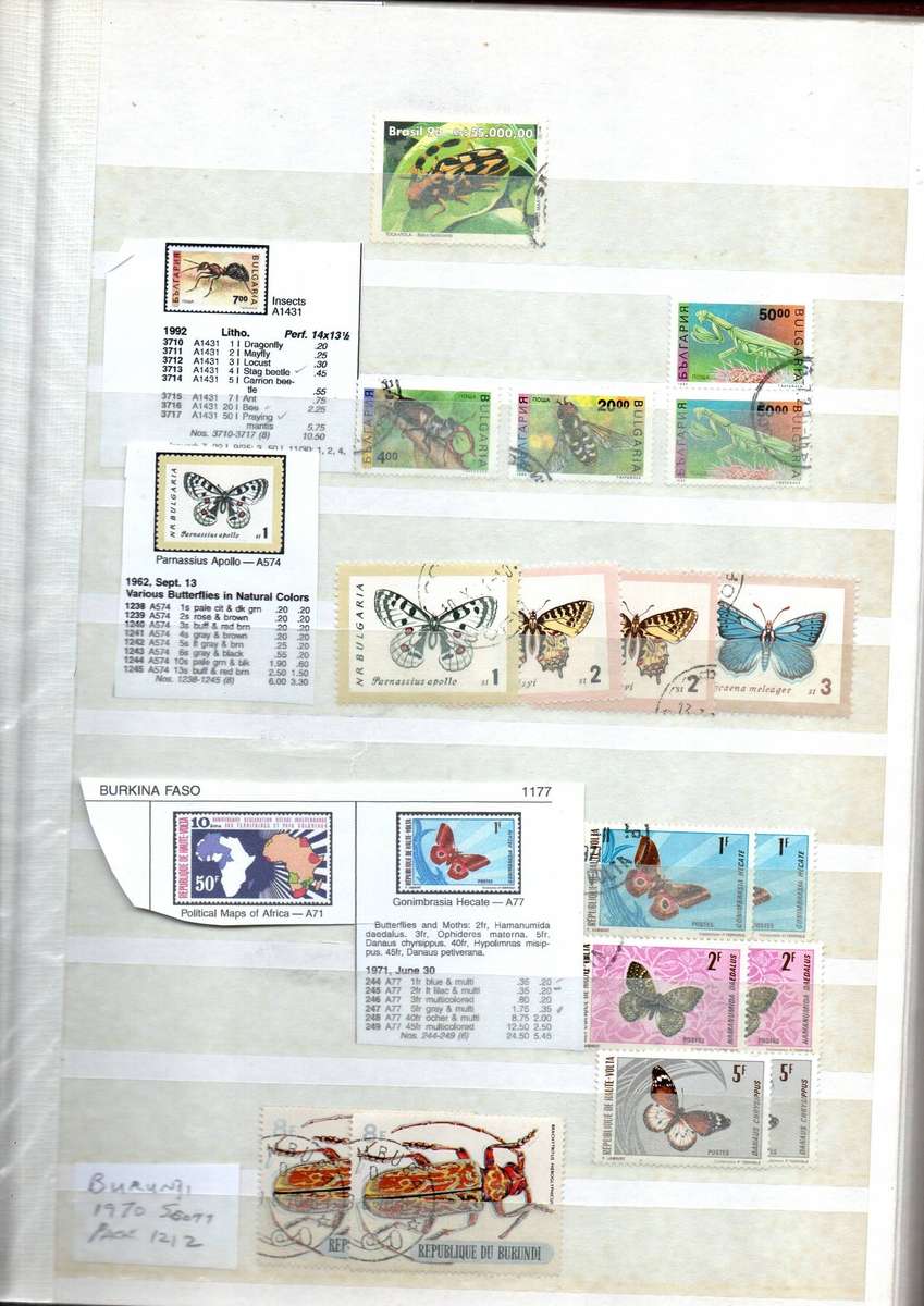 Album 2nd hand with butterfly etc thematics - as per scans - read.