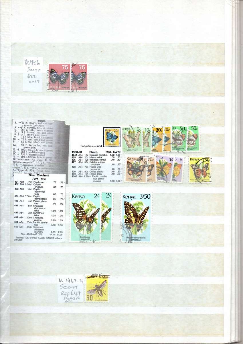 Album 2nd hand with butterfly etc thematics - as per scans - read.