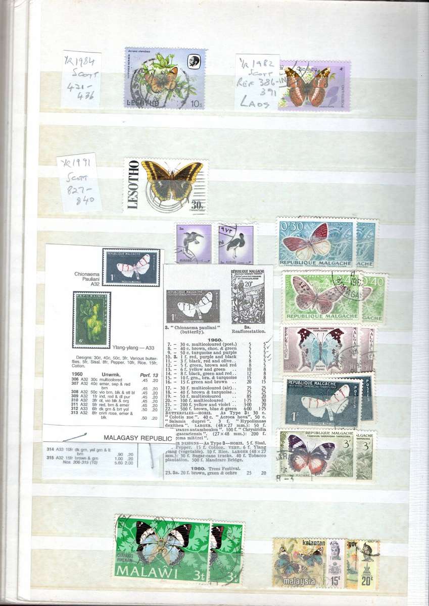 Album 2nd hand with butterfly etc thematics - as per scans - read.