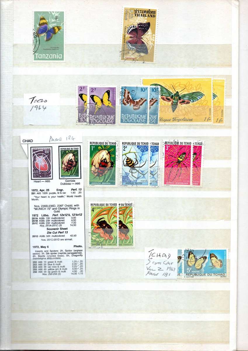 Album 2nd hand with butterfly etc thematics - as per scans - read.