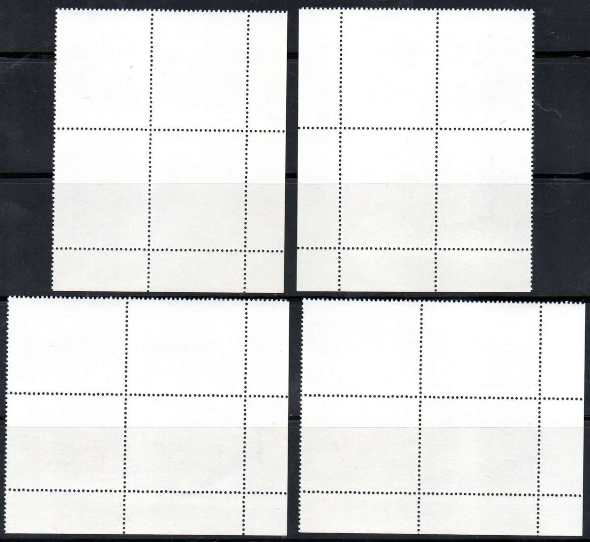 Mauritius 1988 150th ann of Mauritius Commercial Bank Ltd set of (x4) control blks of (x4)  SG790-9