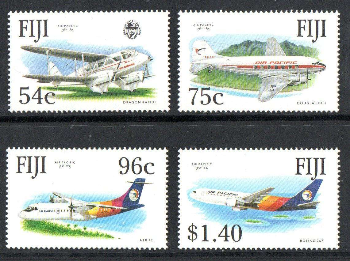 Fiji 1991 40th anni of Air Pacific umm set of (x4)  SG839-846  CV GBP 10 - lovely set.