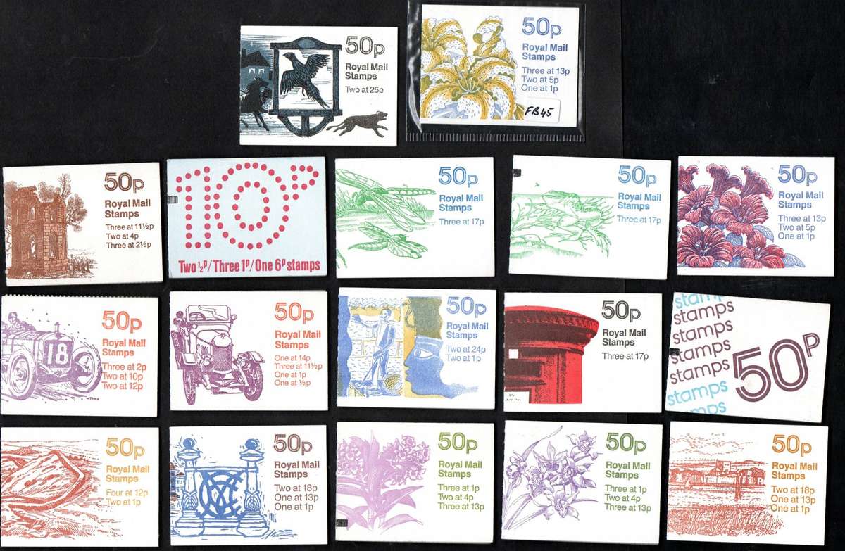GB selection of (x46) mint/complete booklets  as per scans - good total cv etc