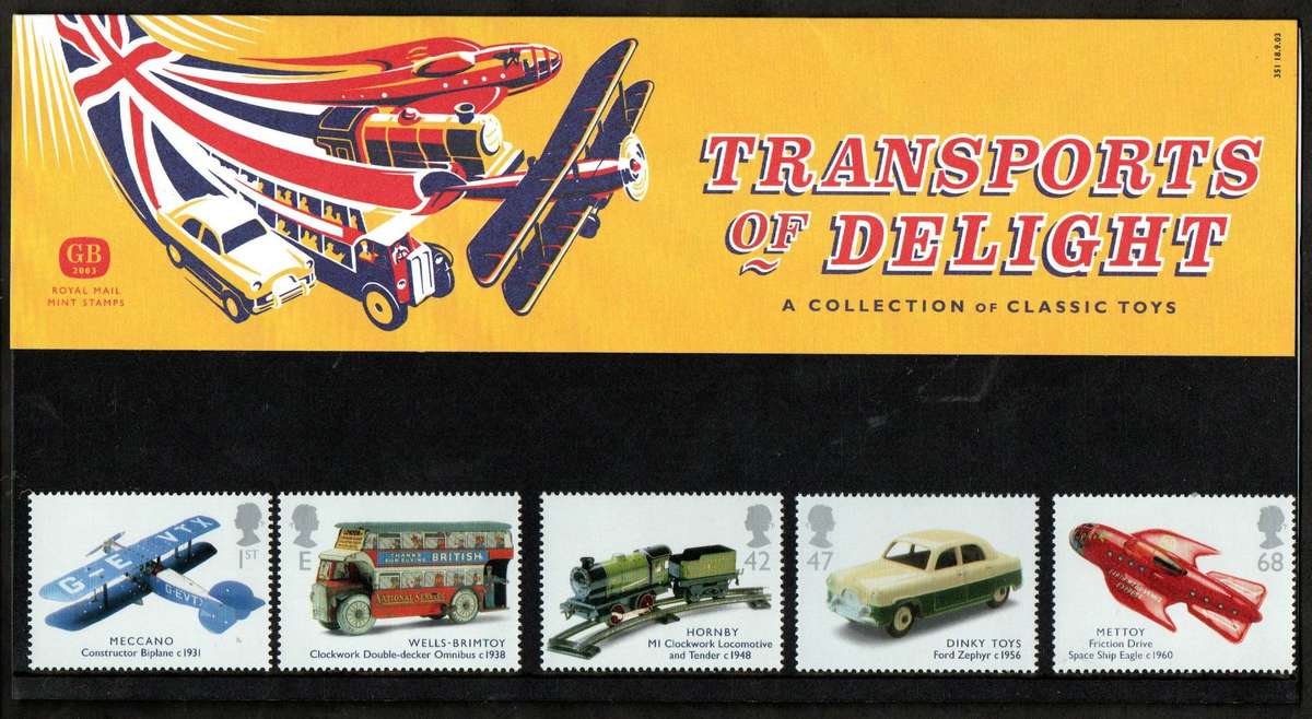 GB 2003 Classic transport toys mint presentation pack no 351.