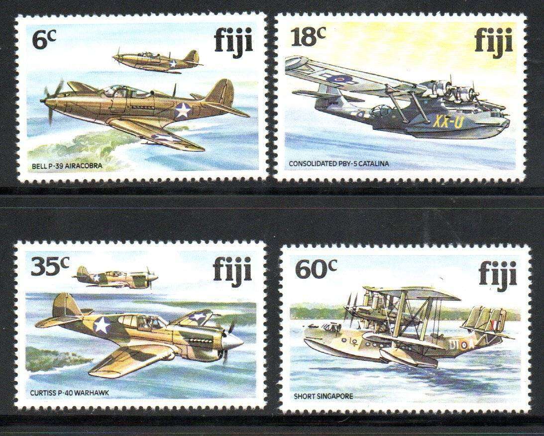 Fiji 1981 World War II Aircraft umm set of (x4)  SG624-7  CV GBP 8.5  nice set.