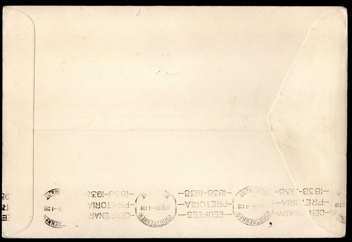 Union 1938 Voortrekker cover - Slagtersnek postmarks - as per scans.