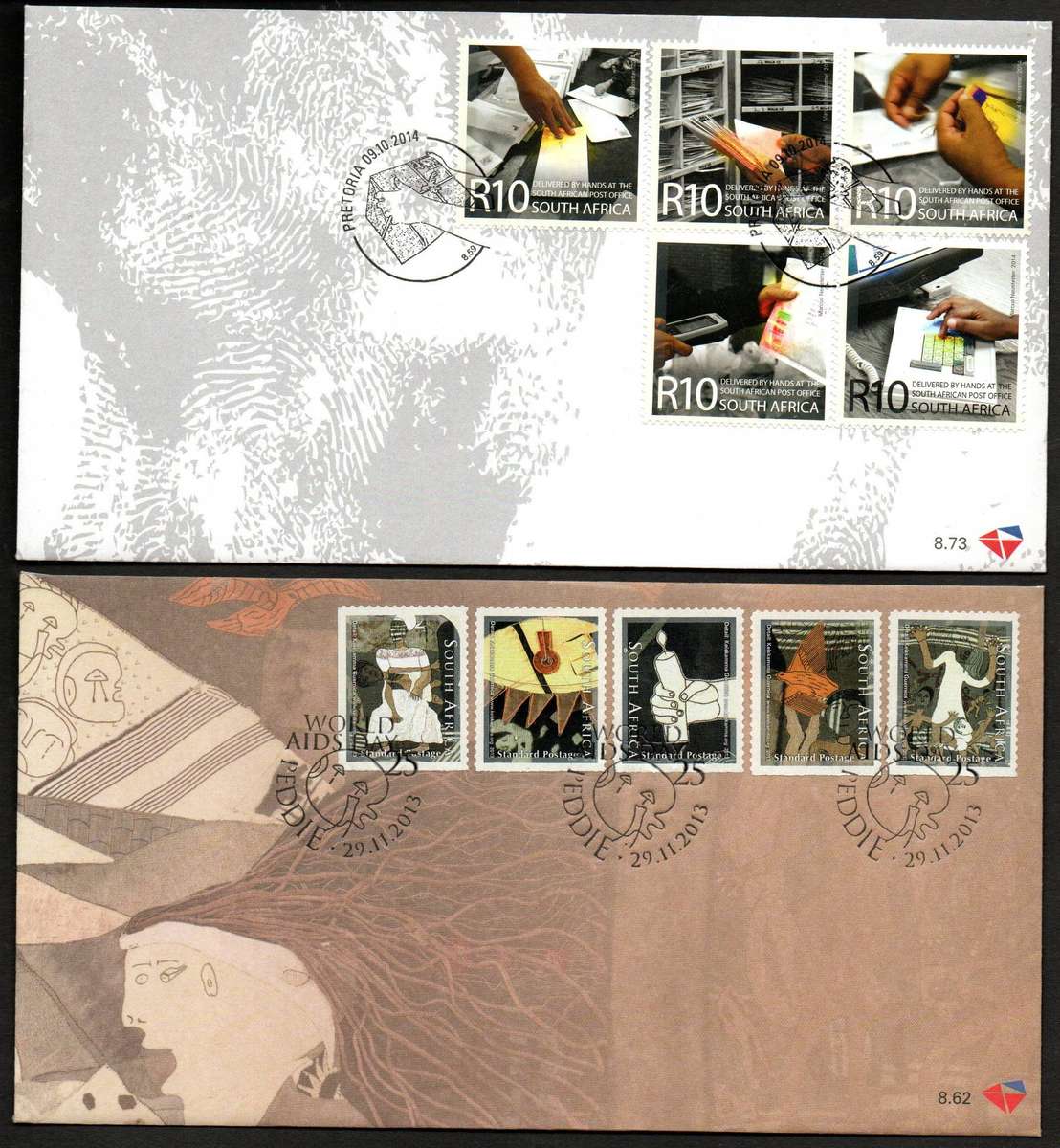 RSA selection of (x7) 8th series first day covers - as per scans - good value.
