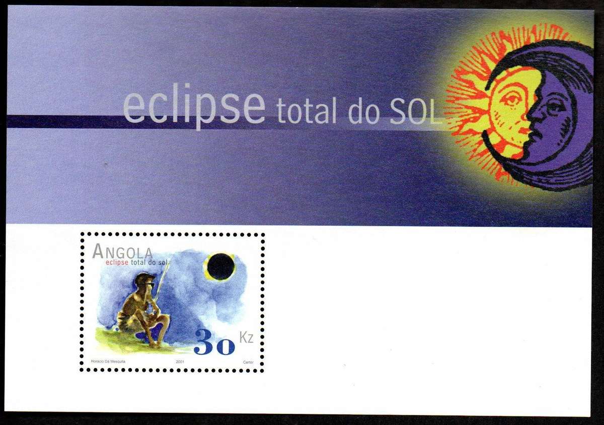Angola 2001 Total Eclipse of the Sun umm mini sheet  SGMS1619  CV GBP 7.5.