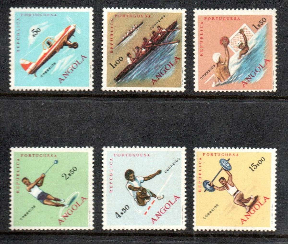 Angola 1962 Sports umm set of (x6) singles - SG560/5