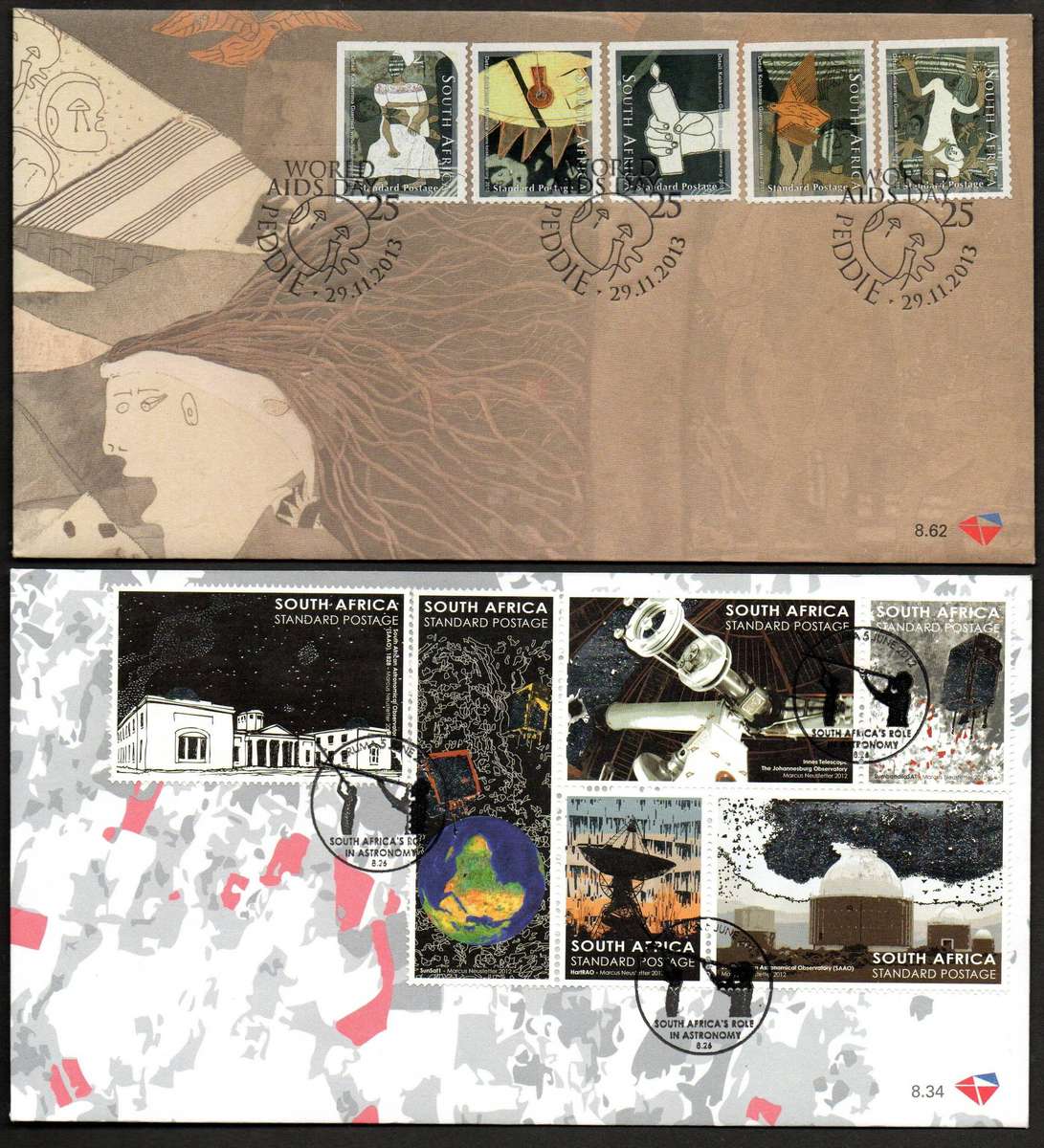 RSA selection of (x7) 8th series first day covers  clean - as per scans - good value.