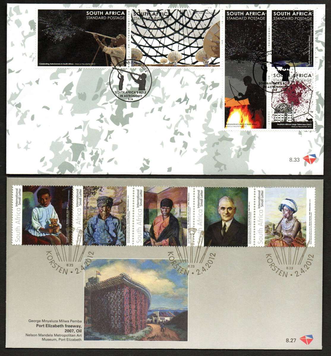 RSA selection of (x7) 8th series first day covers  clean - as per scans - good value.