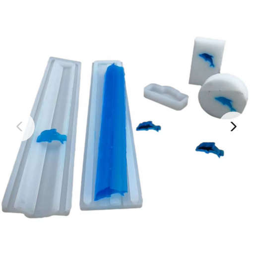 Silicone embed tube for soaps: Dolphin