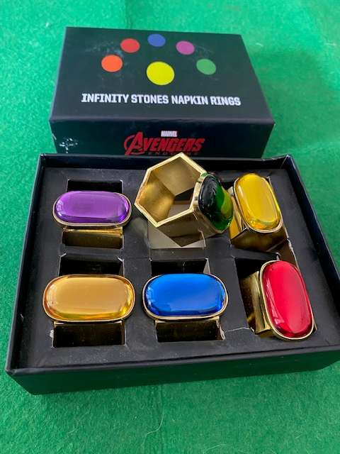 MARVEL AVENGERS INFINITY STONE NAPKIN RINGS