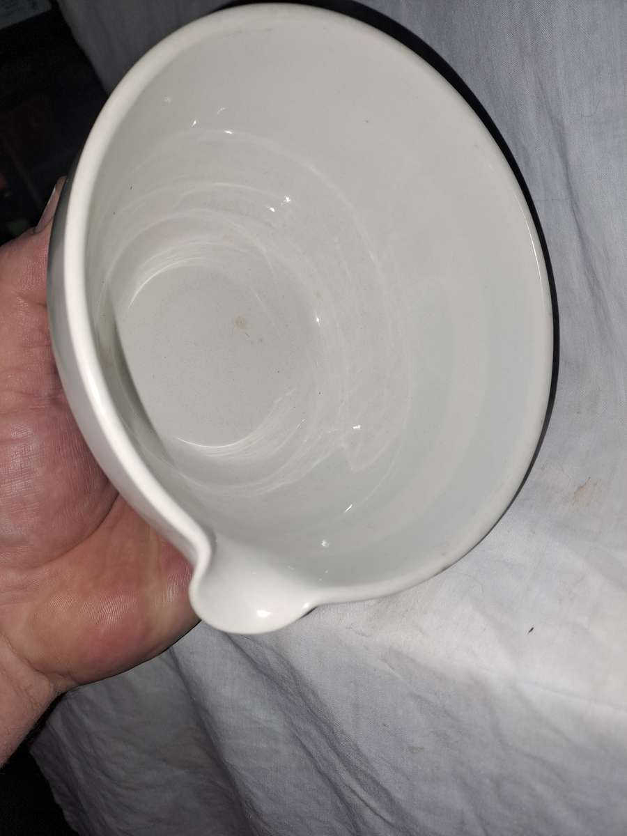 Blue and white Cornish ware bowl