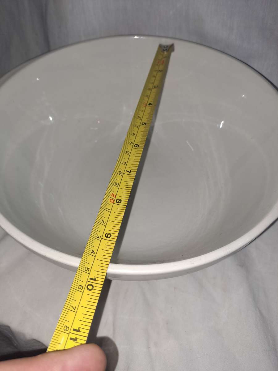 Blue and white Cornish ware mixing bowl