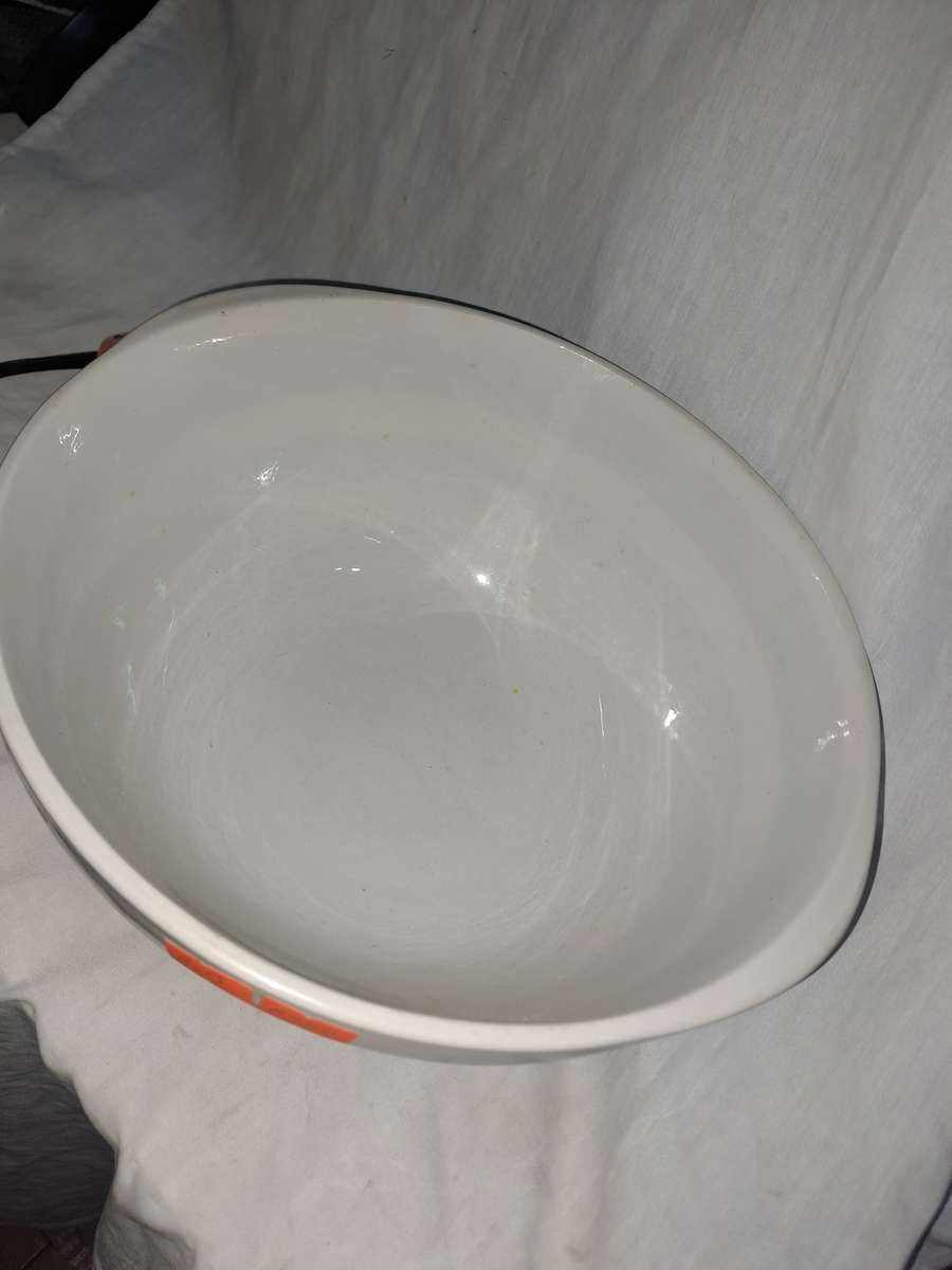 Blue and white Cornish ware mixing bowl