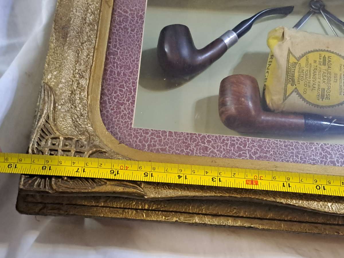 Vintage old box frame pipe set