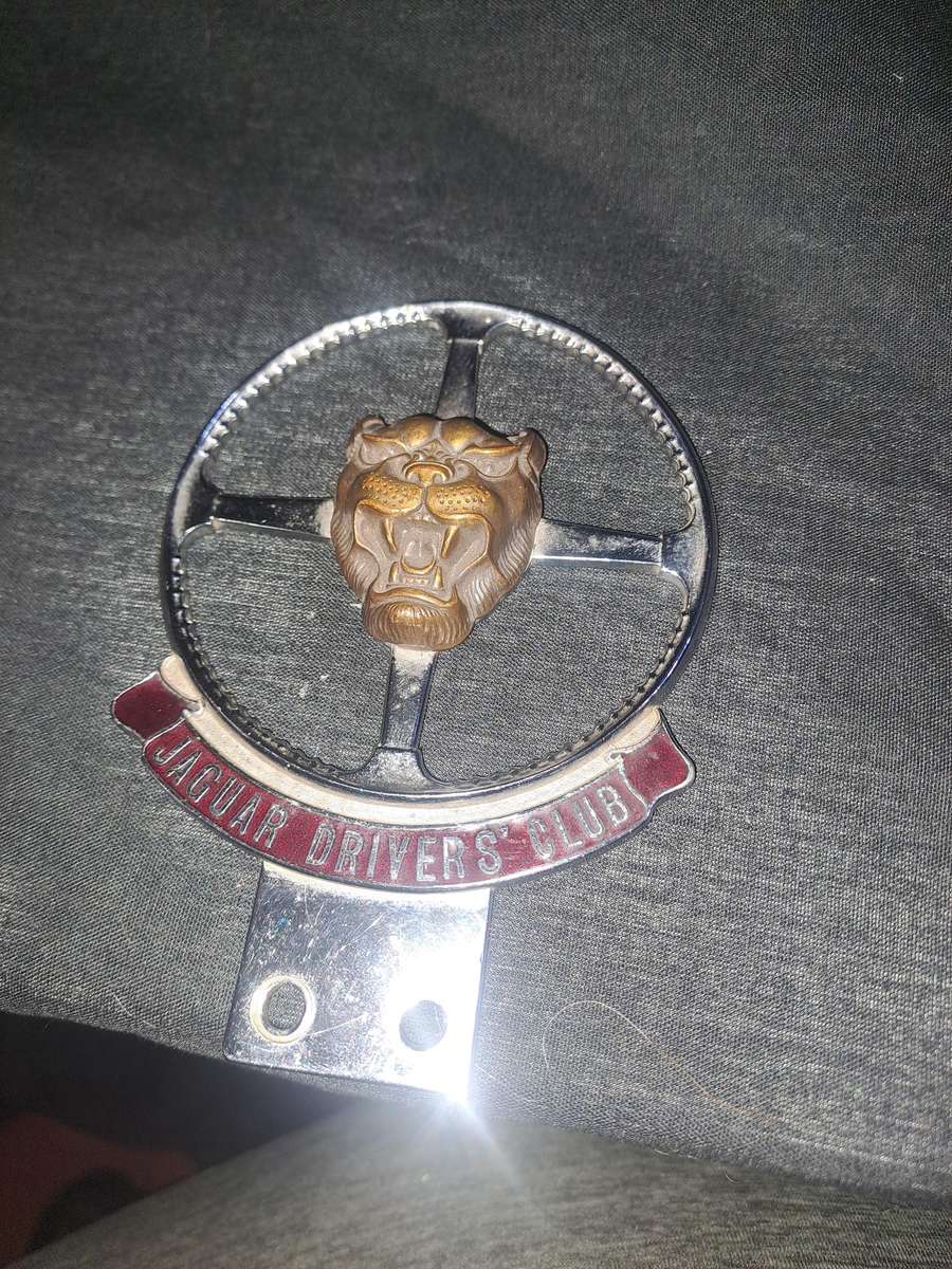 Antique jaguar club car badge
