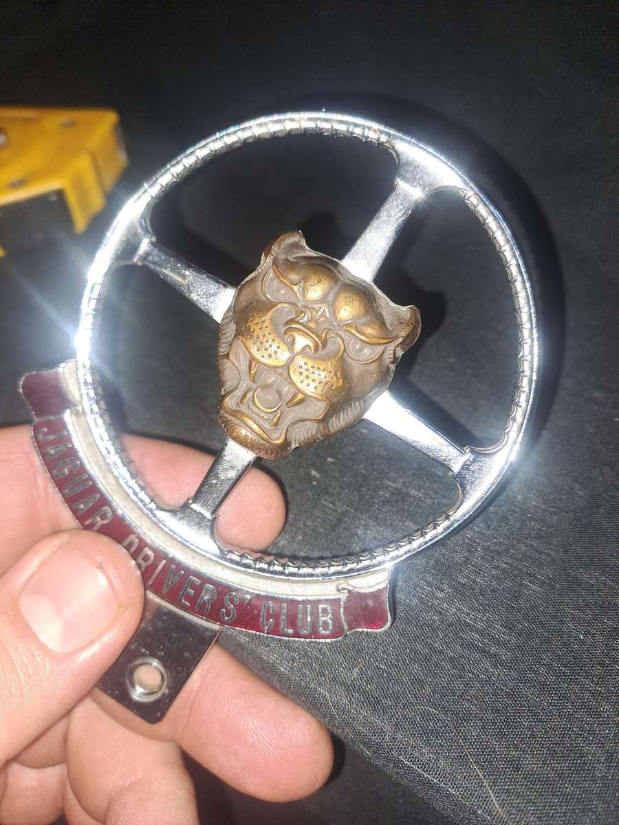 Antique jaguar club car badge
