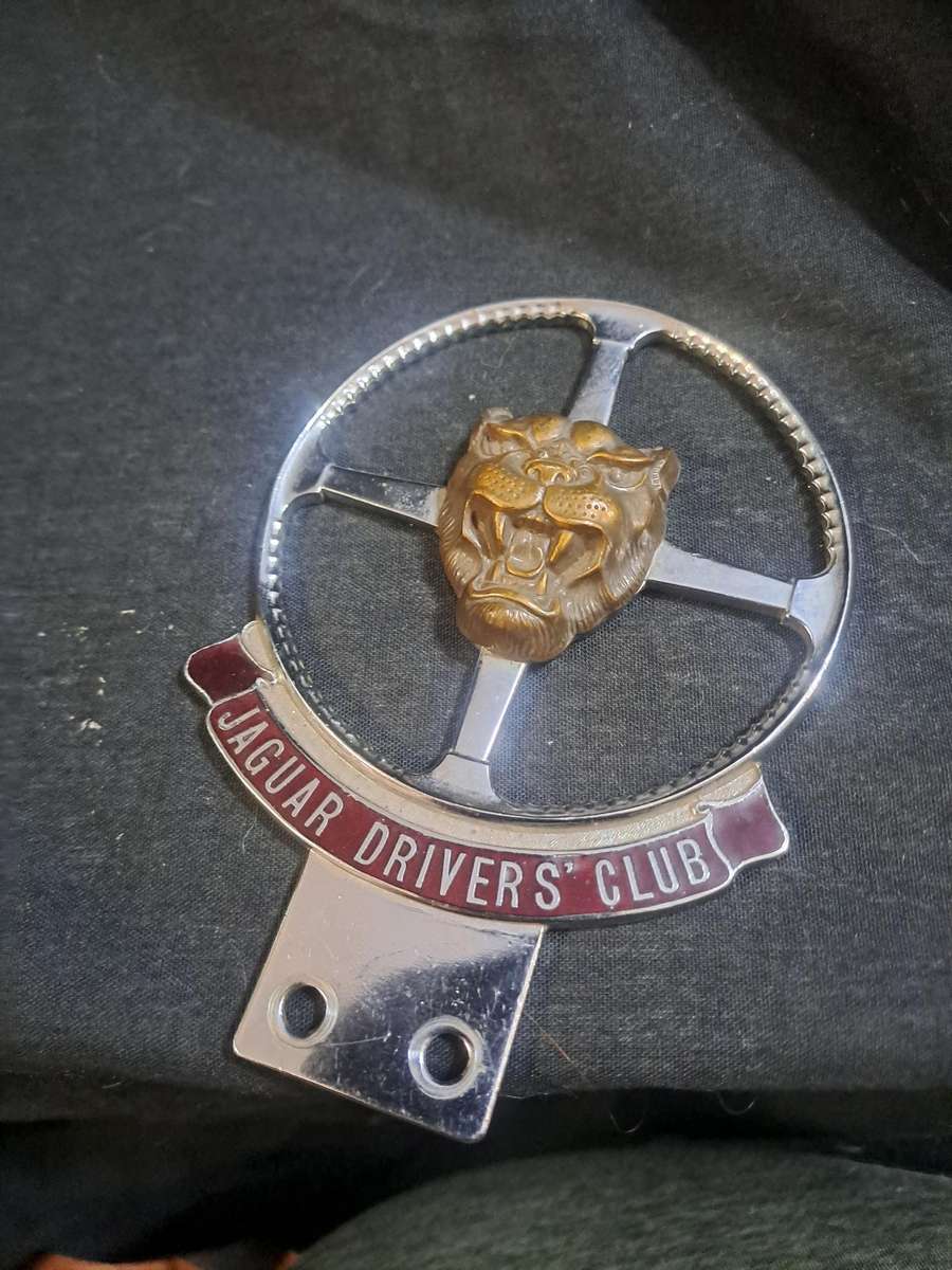 Antique jaguar club car badge