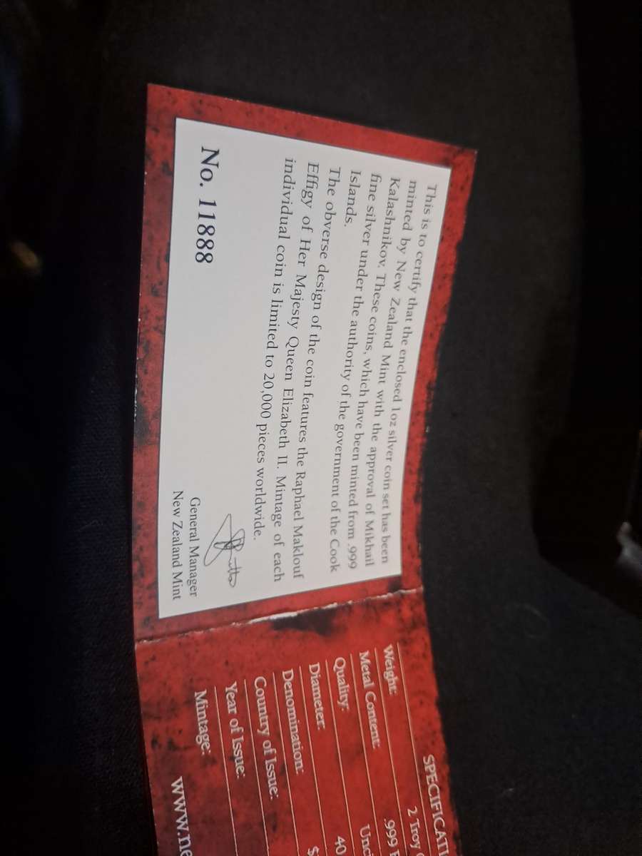 Ak-47 Silver coin collection