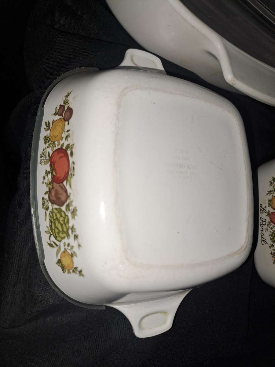 Vintage spice of life corning ware set of 3