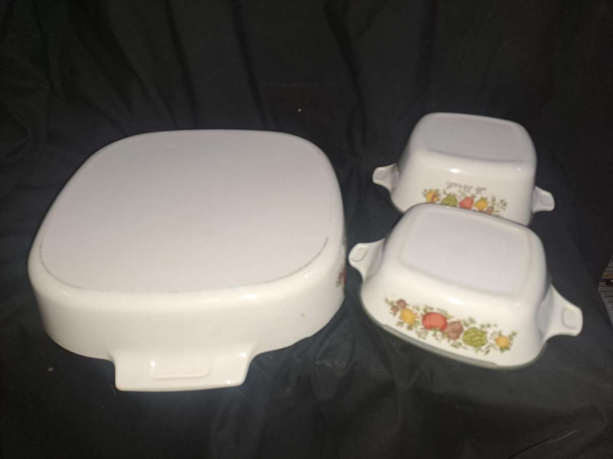 Vintage spice of life corning ware set of 3