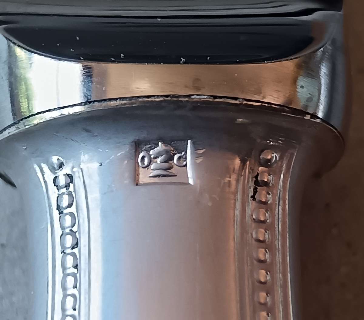 Pair of Christofle perle silver-plated dessert knives - as new