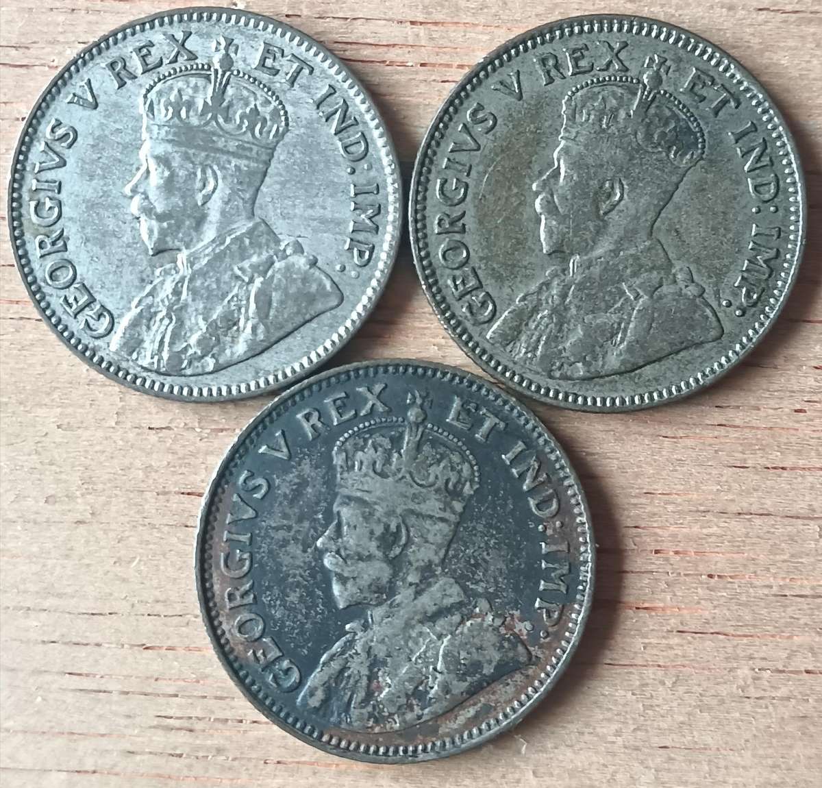 East Africa 50 cent 1921, 1922 and 1924
