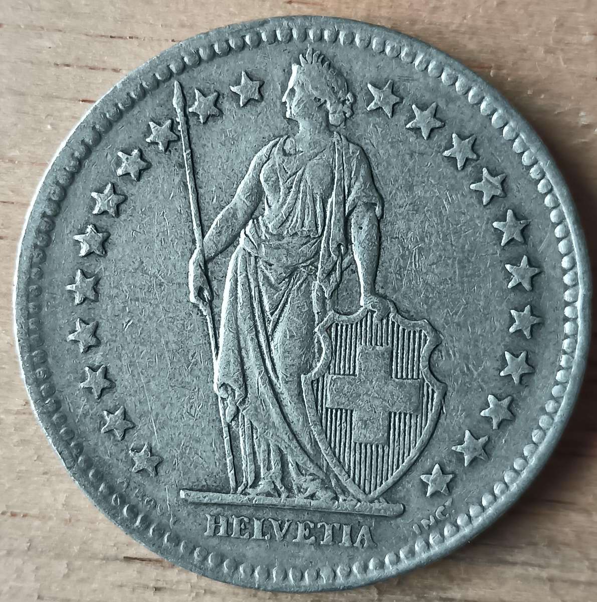 Switzerland silver 2 Franc 1944