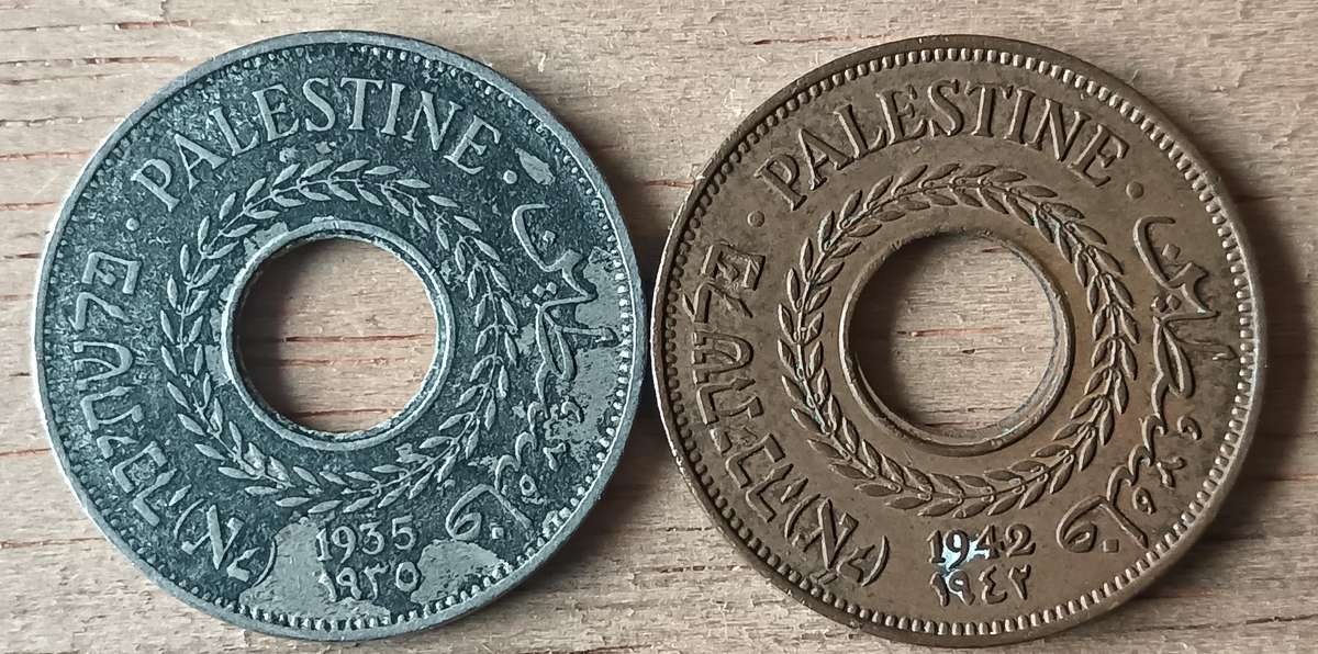 Palestine 5 Mils 1935 and 1942
