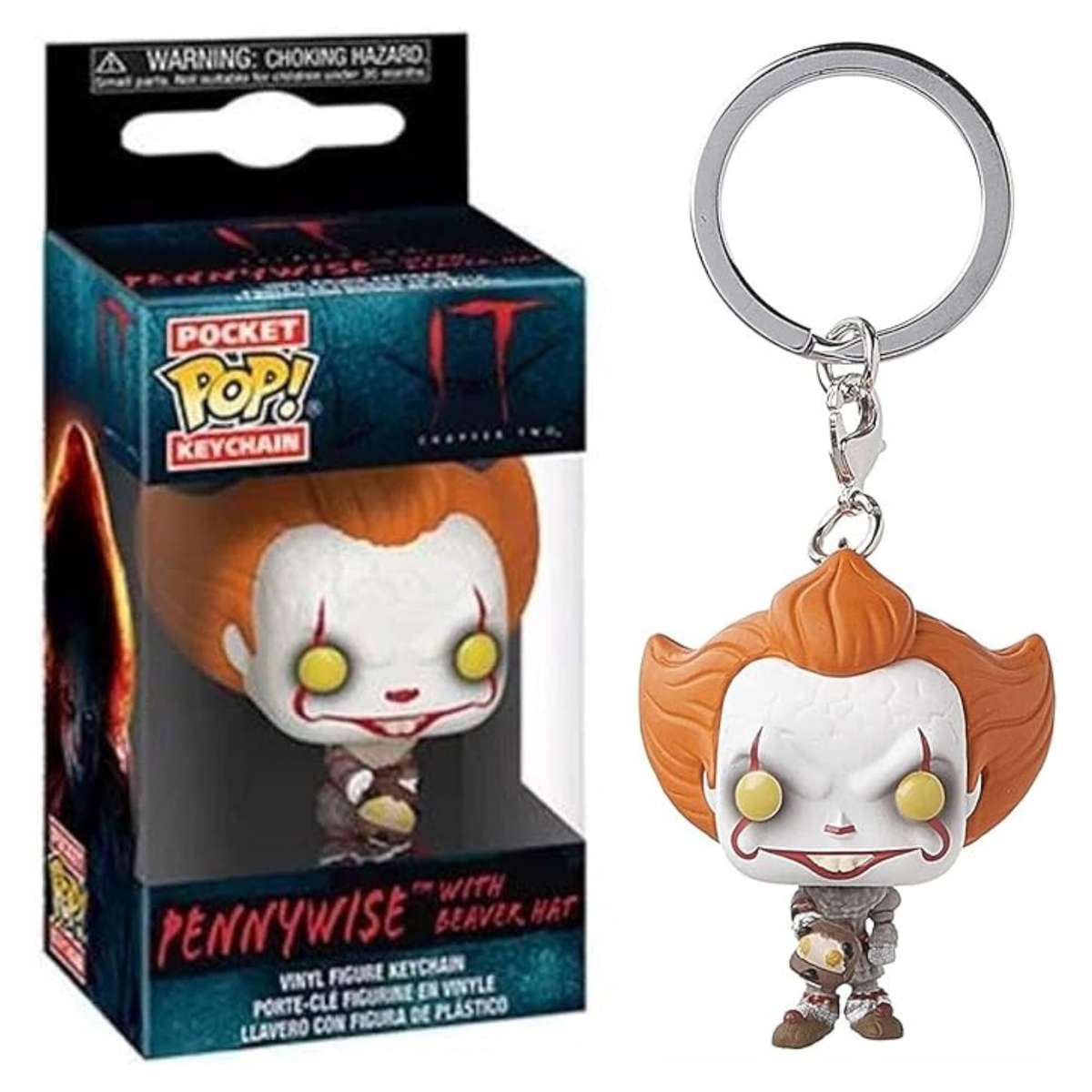Funko POCKET POP! IT CHAPTER 2 PENNYWISE W/ BEAVER HAT KEYCHAIN