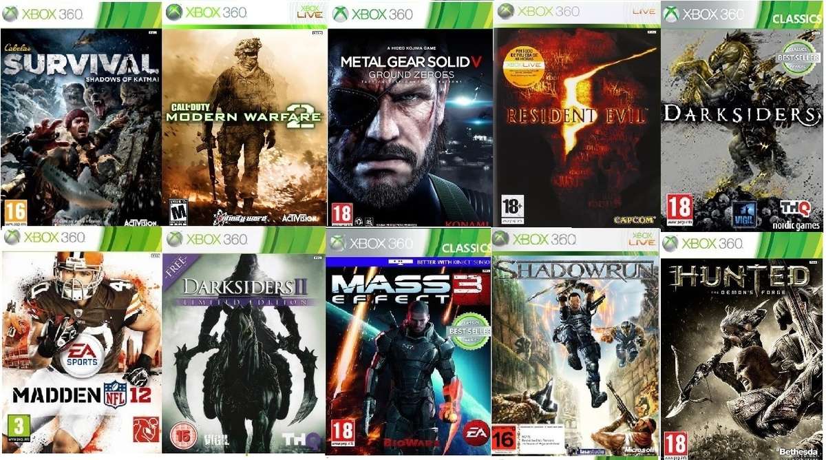 10  Xbox 360 games bundle