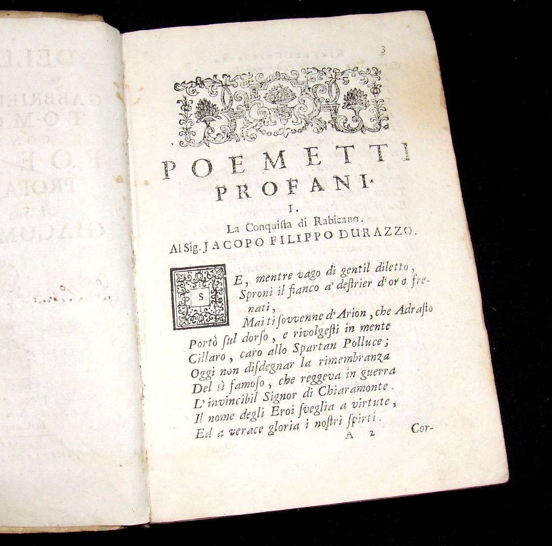 Opera of Tomo Terzo Chaiabrera & Poetical works of Giacomo Soranzo