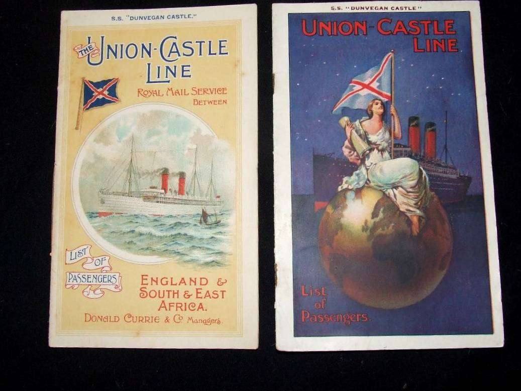 Vintage Union Castle Line Paraphernalia