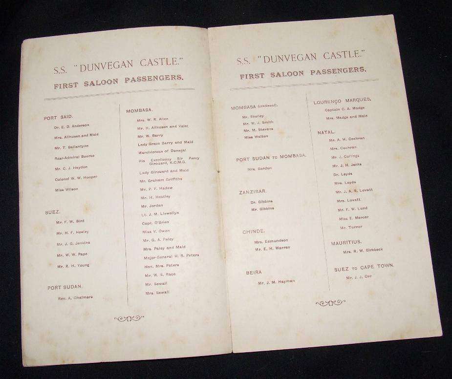 Vintage Union Castle Line Paraphernalia