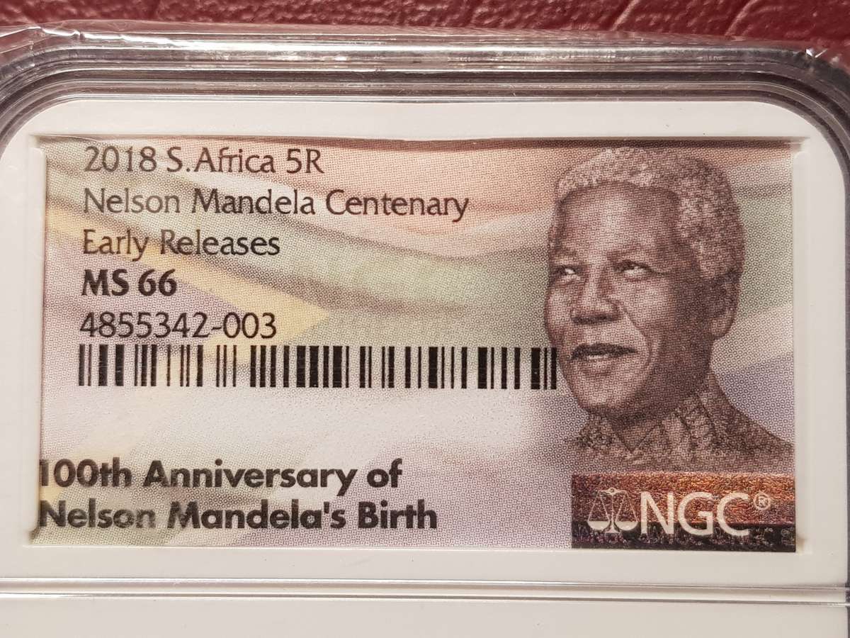 MS 66 NGC Graded 2018 R5 Mandela Centenary Early Releases