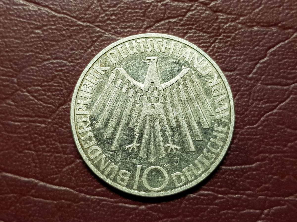 1972 Germany Silver 10 Deutsche Mark Olympic Games in Munich
