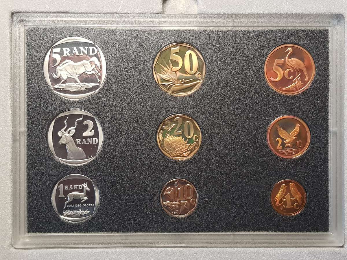 2000 RSA Proof Coin Set Old Coat Of Arms Capsuled In Original SAM Box