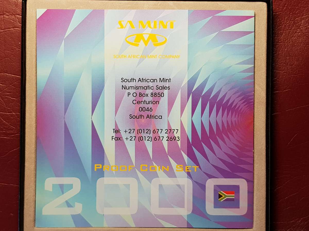 2000 RSA Proof Coin Set Old Coat Of Arms Capsuled In Original SAM Box