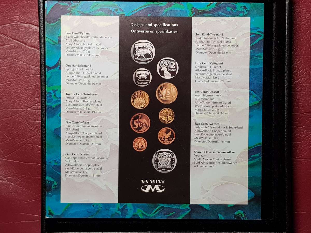 1995 RSA Proof Coin Set Capsuled In Original SAM Box