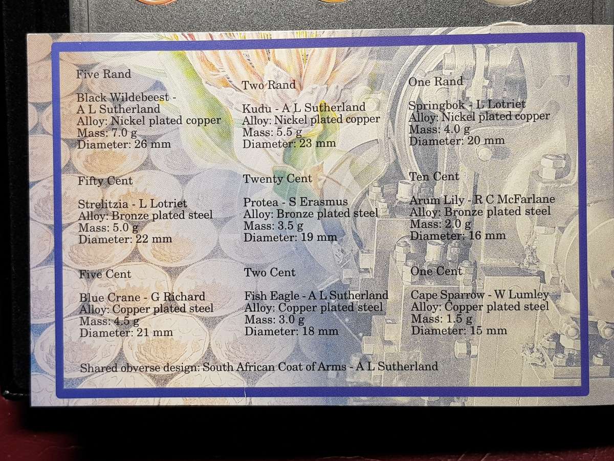 1998 RSA Proof Coin Set Capsuled In Original SAM Box