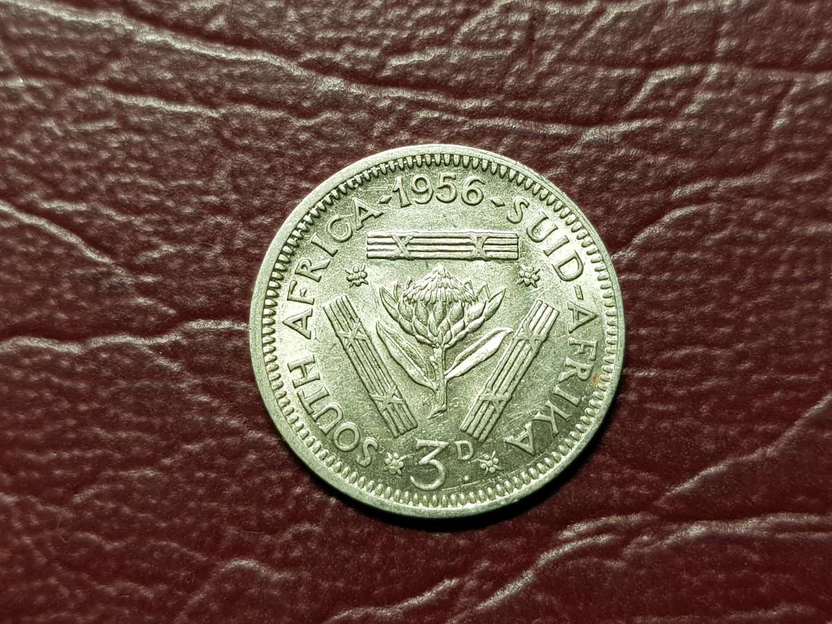 1956 SA Union Silver Threepence