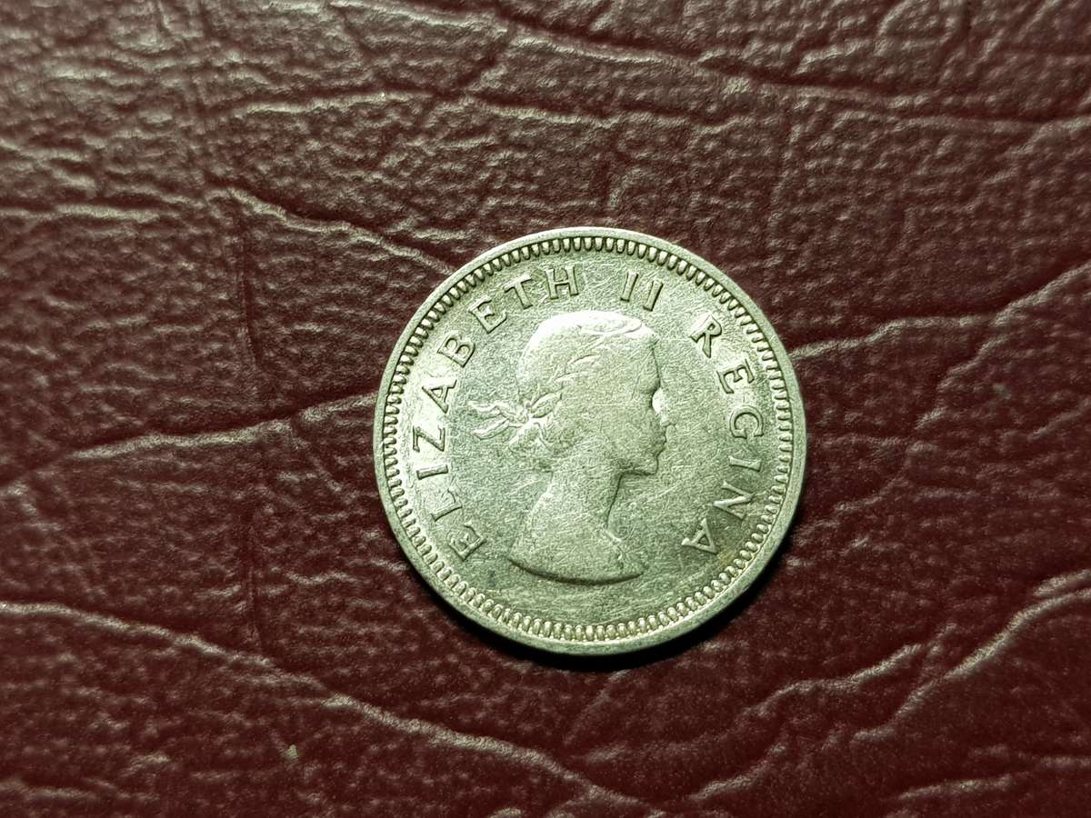 1956 SA Union Silver Threepence