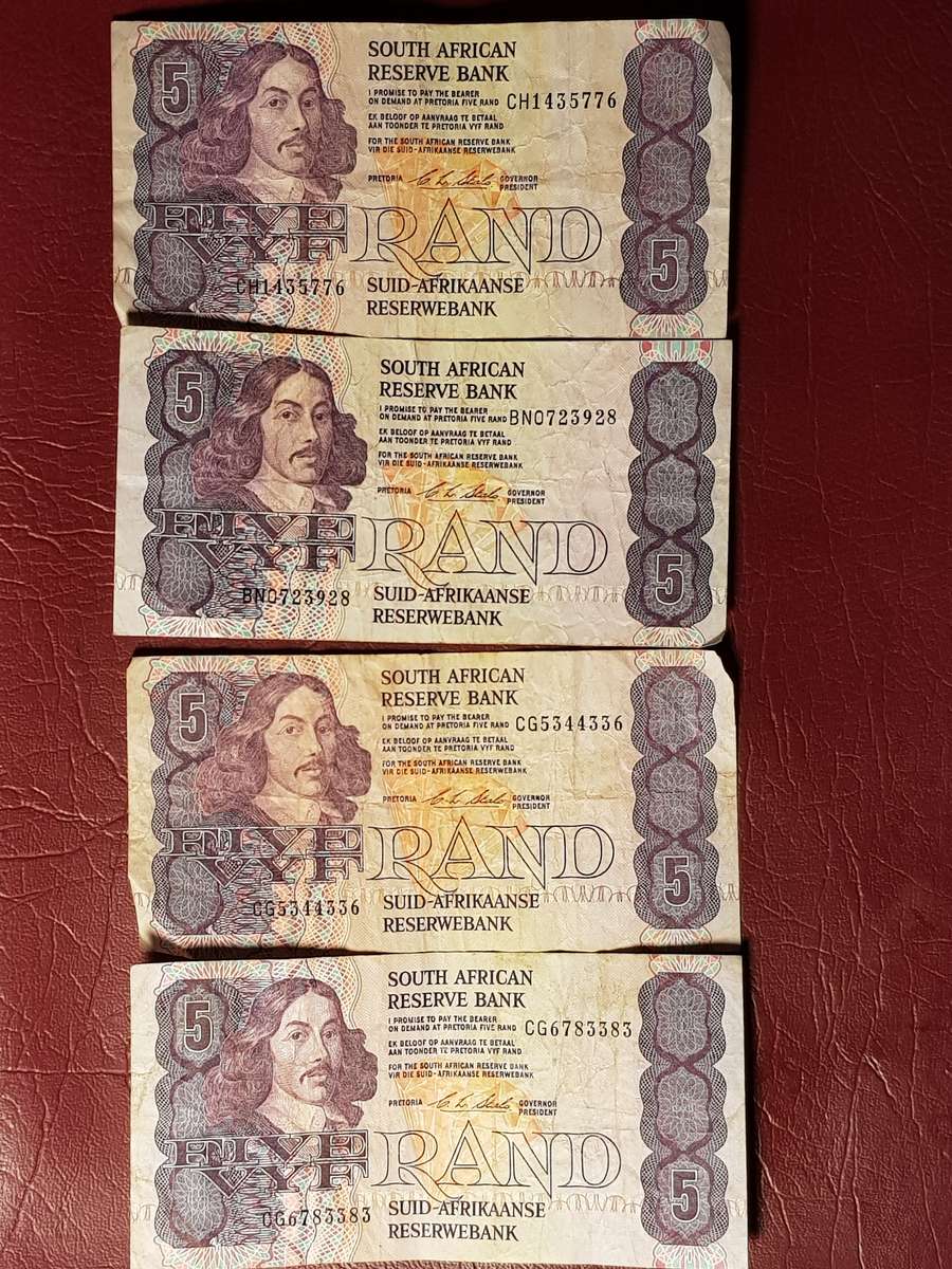 4 x SARB R5 Notes - C.L. Stals - [Bid per note to take all]