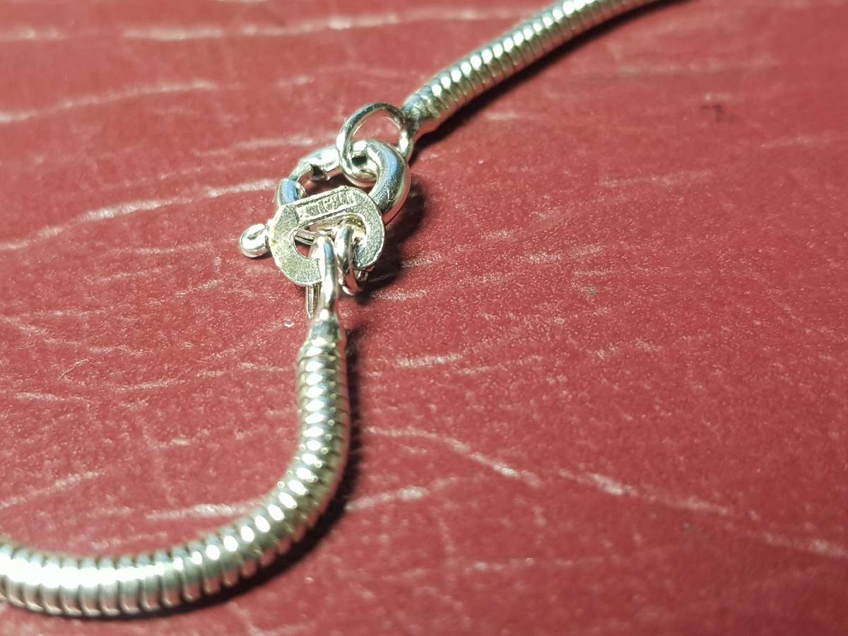 Lovely Genuine Solid Sterling Silver Snake Necklace Excellent Condition - 7,2 g]