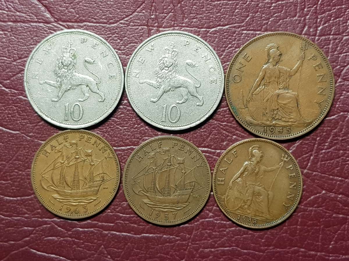 6 x British Coins